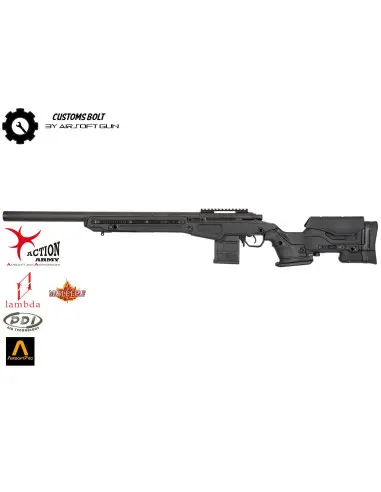 Customs by AG T10 Airsoft Sniper Rifle Black