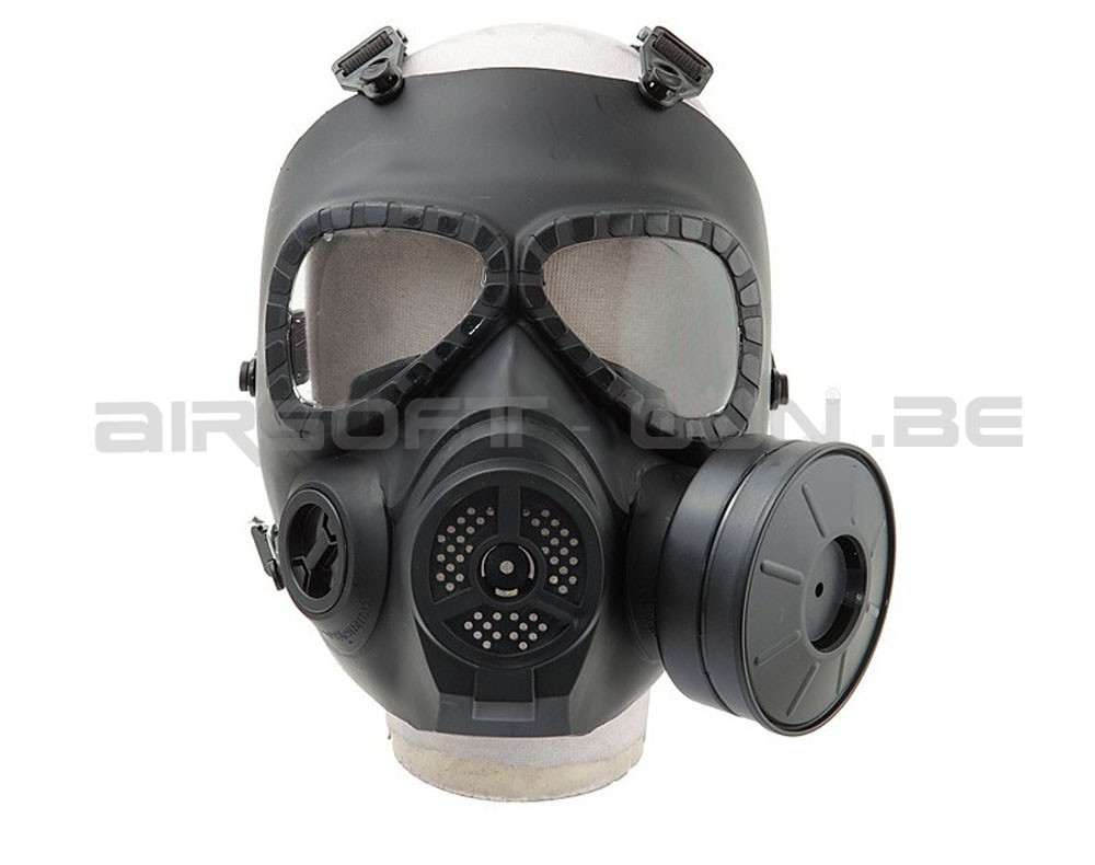 Masque à Gaz Intégral Rigide Toxique Biochimique Airsoft - Noir